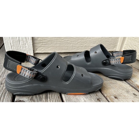 New! Crocs Classic All Terrain Men’s 13 Sandals - Slate Gray/Orange main image 5